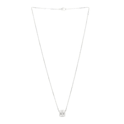 Van Cleef & Arpels 18K White Gold Diamond Small Perlee Clovers Pendant Necklace 3 of 5