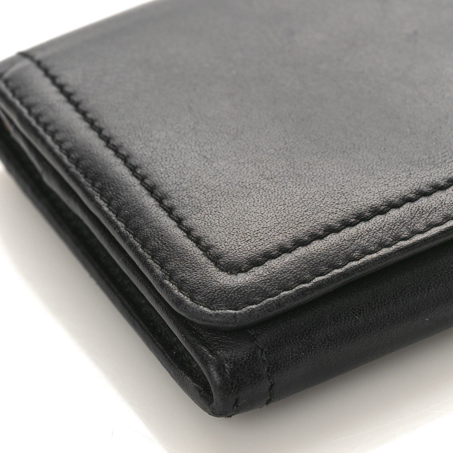 Prada Soft Calfskin Continental Flap Wallet Black 7 of 8