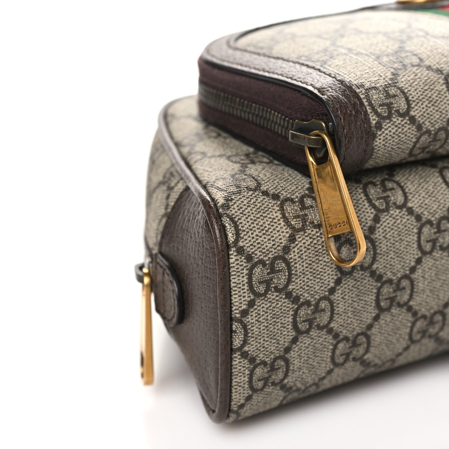 GG Monogram Web Ophidia Toiletry Case Beige