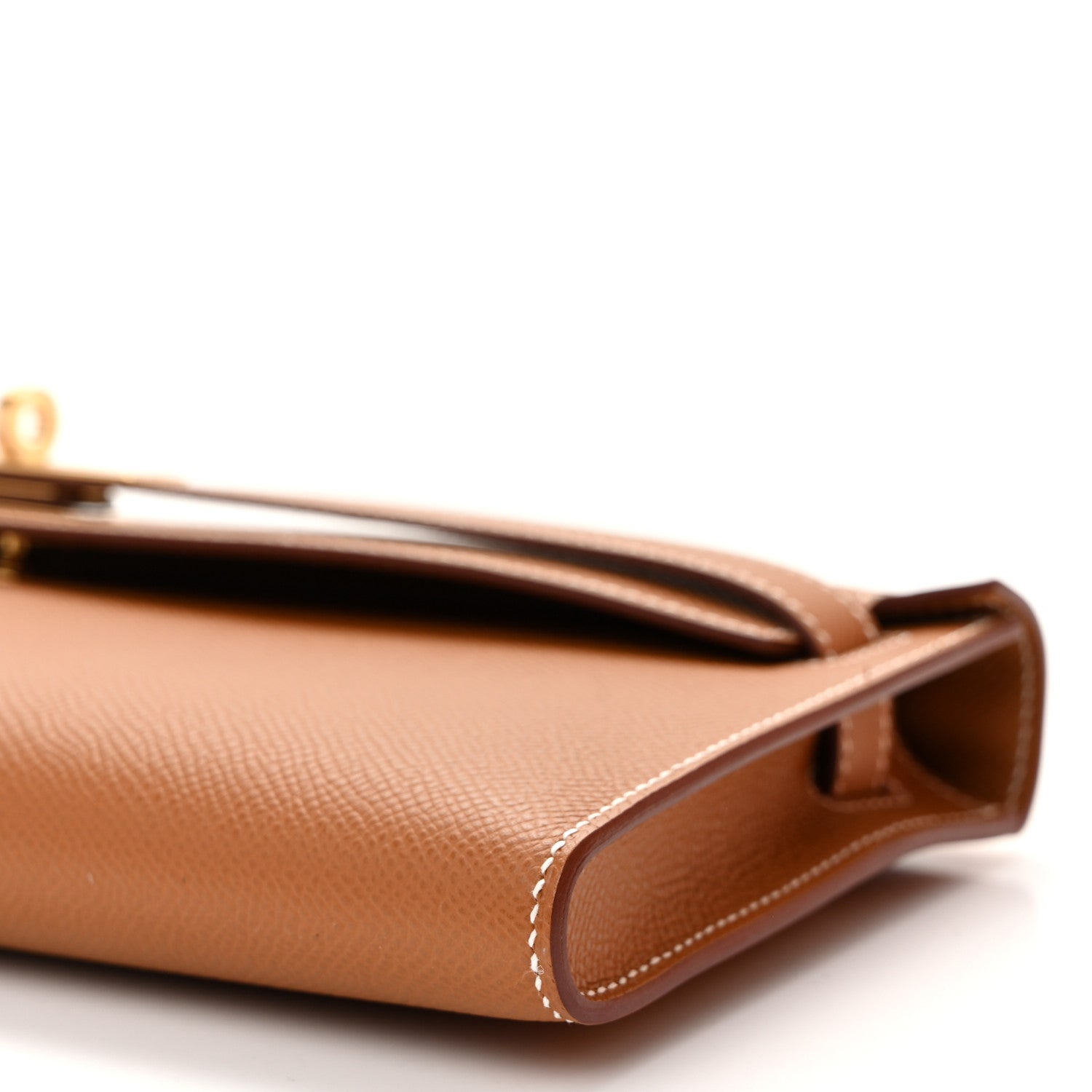 Hermes Epsom Kelly Cut Clutch Pochette Gold 9 of 10