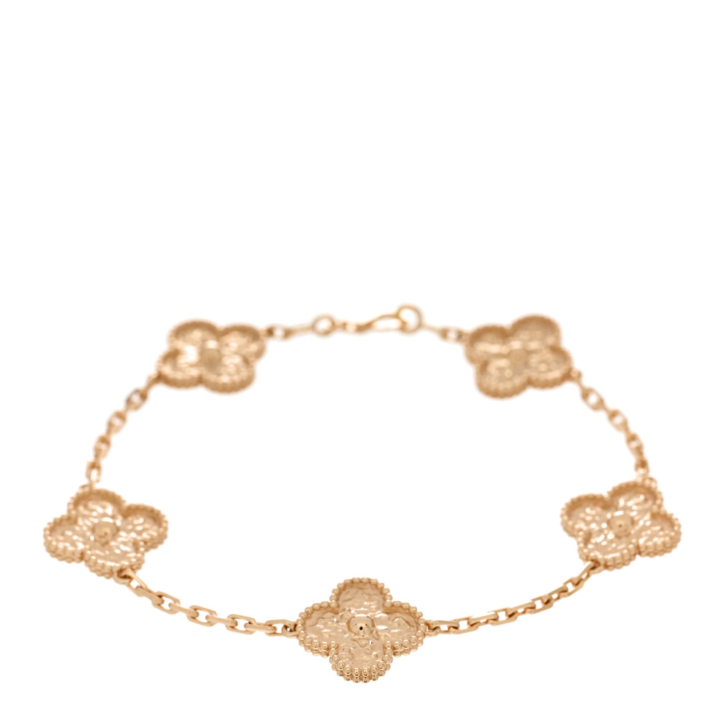 18K Yellow Gold 5 Motifs Vintage Alhambra Bracelet