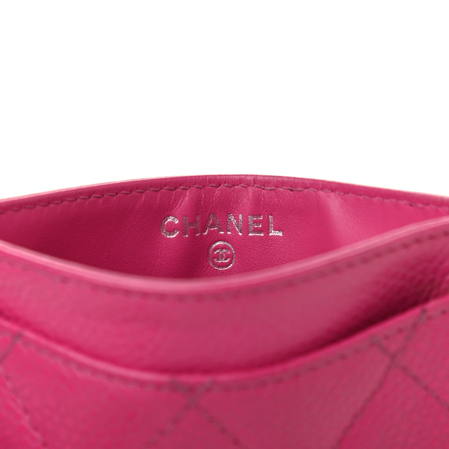 Chanel Caviar Quilted Card Holder Pink 6 of 10