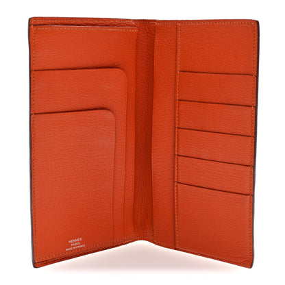 Hermes Chevre Mysore Evelyne Long Wallet Orange 5 of 7