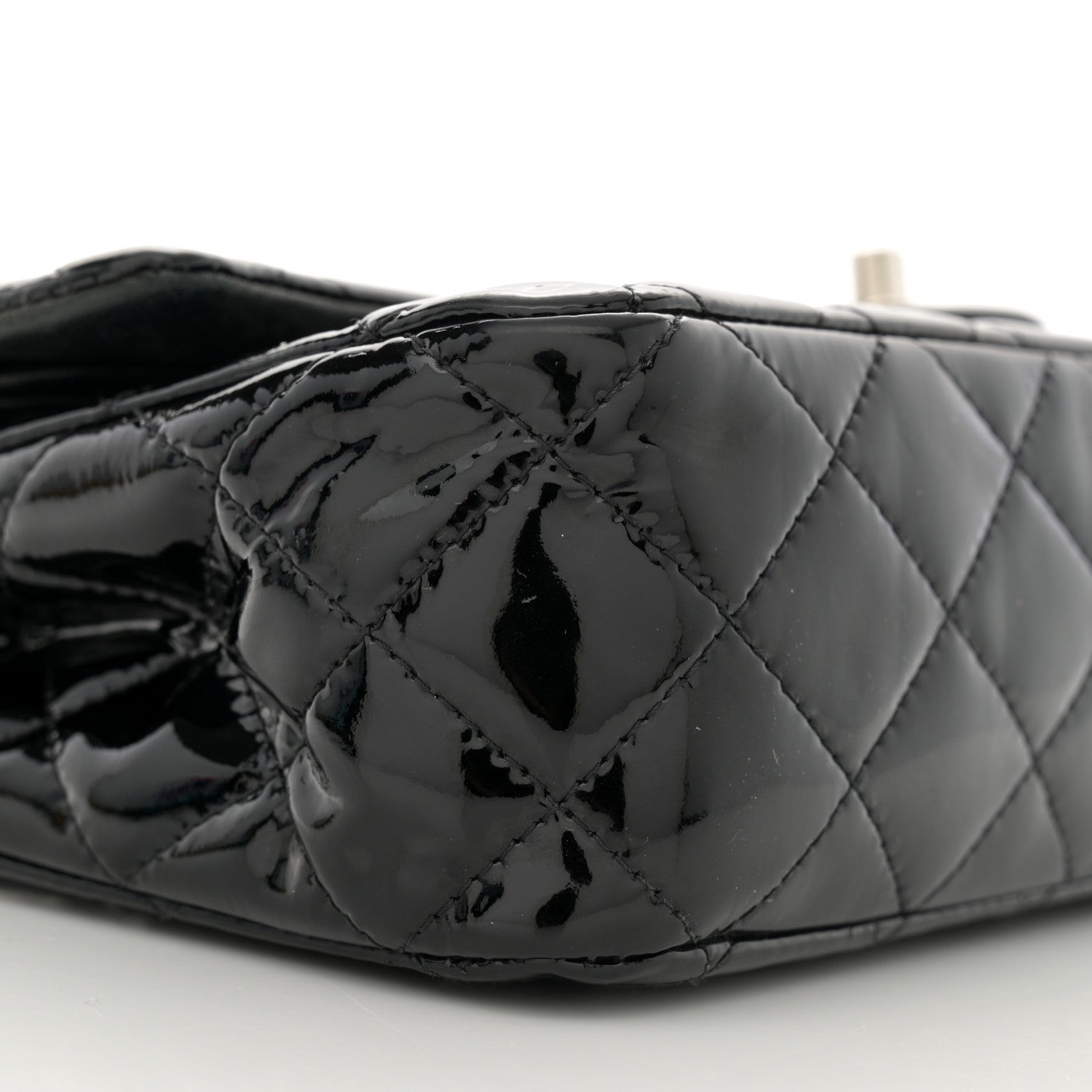 Chanel Patent Quilted Medium Double Flap Black 9 of 15