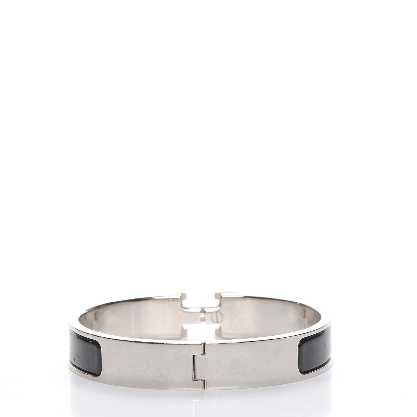Enamel Narrow Clic Clac H Bracelet GM Black