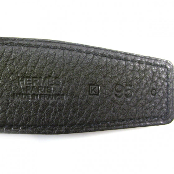 Hermes Clemence Box Reversible Belt Strap Noir 95 4 of 4