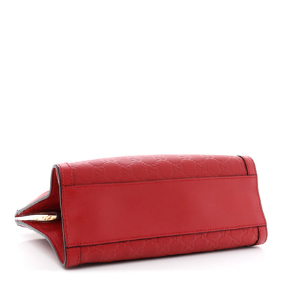 Gucci Guccissima Small Padlock Tote Red 4 of 11