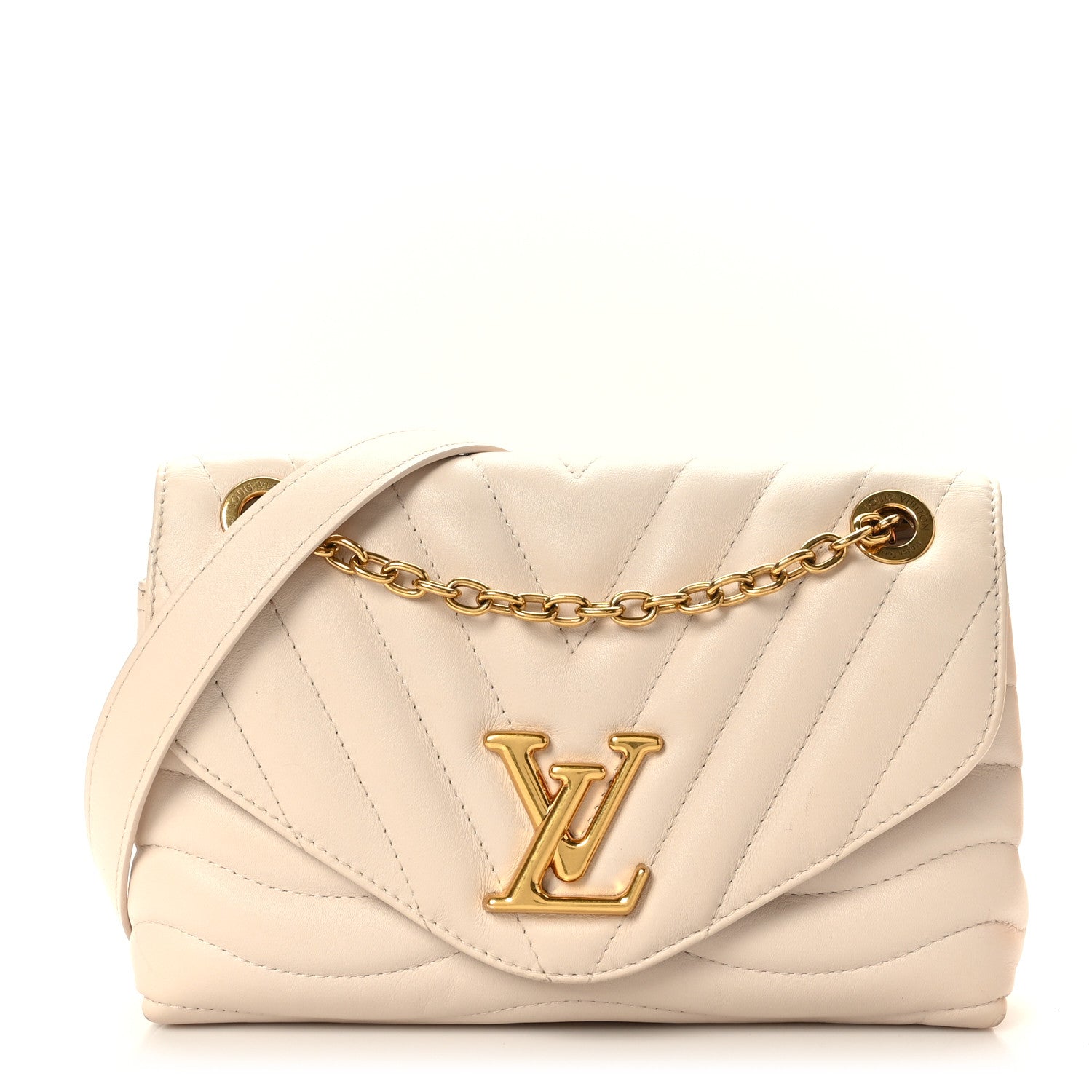 Louis Vuitton Calfskin LV New Wave Chain Bag Ivory 1 of 11