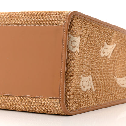 Burberry Raffia Calfskin Large Freya Tote Natural 10 of 16