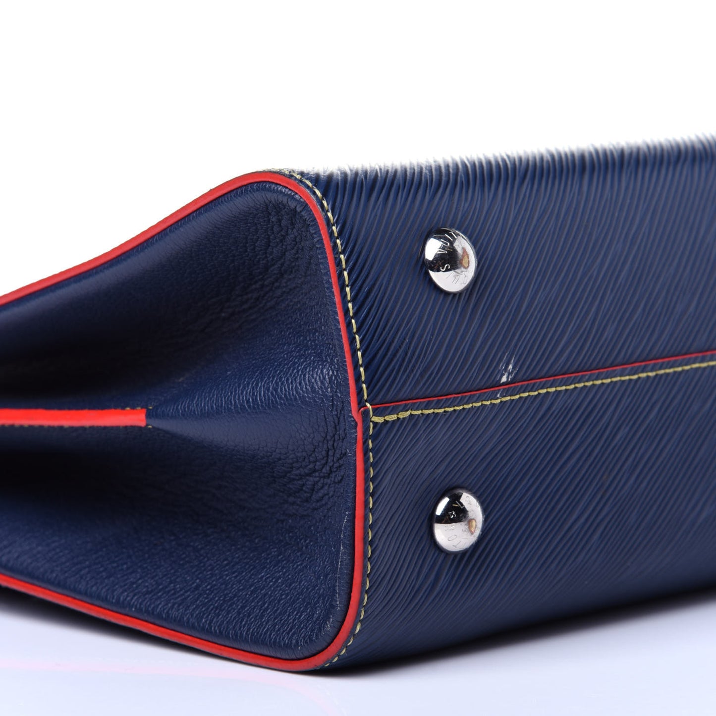 Epi Twist Tote Indigo Coquelicot