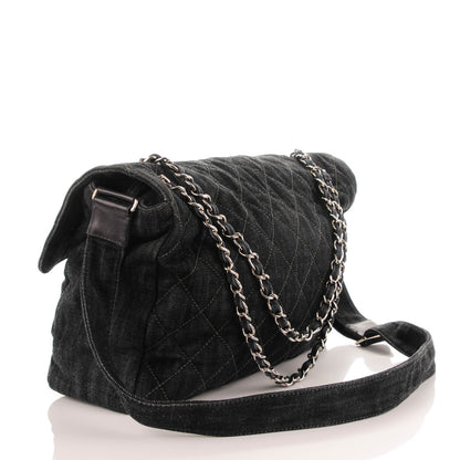 Chanel Denim Quilted Stretch Spirit Messenger Bag 3 of 9