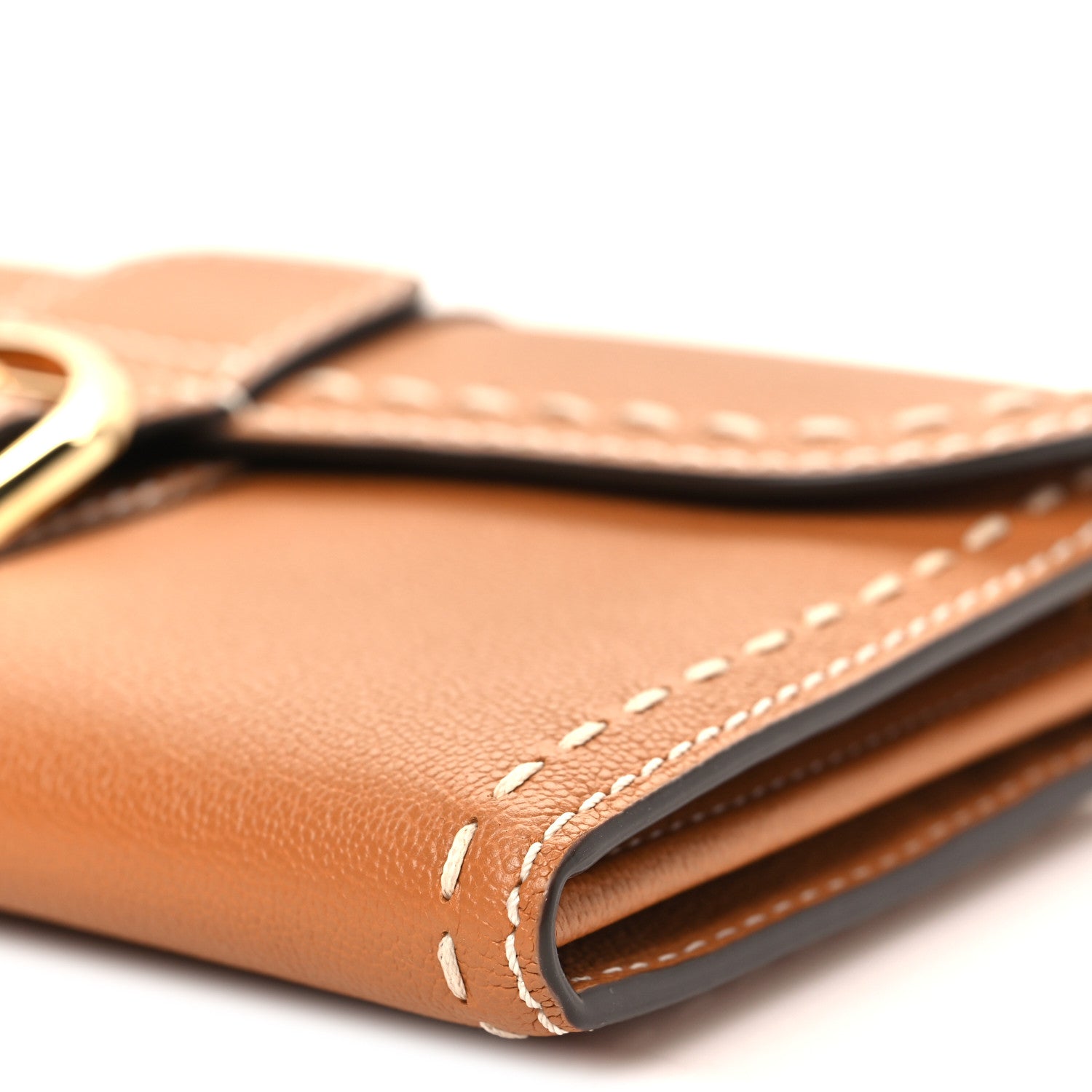 Delvaux Rodeo Calfskin Surpique Brillant Wallet on Chain Vegetal 9 of 9
