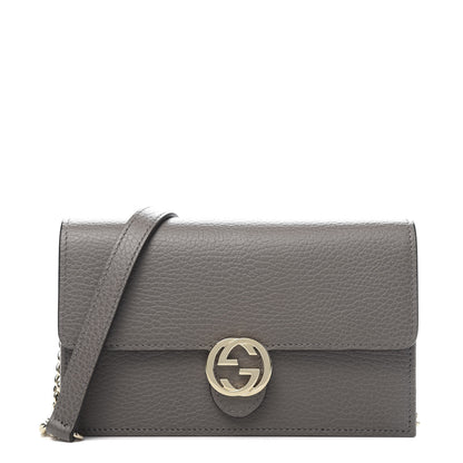 Gucci Dollar Calfskin Interlocking G Chain Wallet Loess 1 of 9