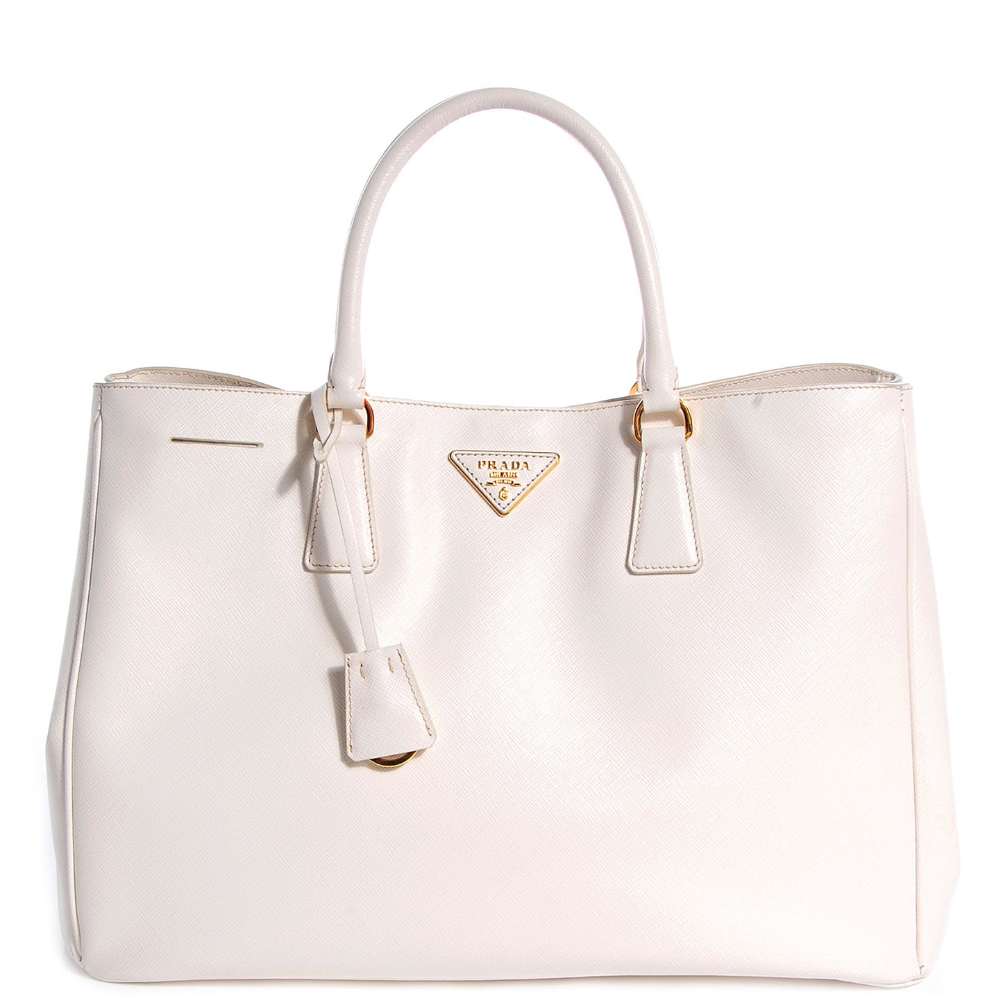 Saffiano Lux Large Tote Bianco
