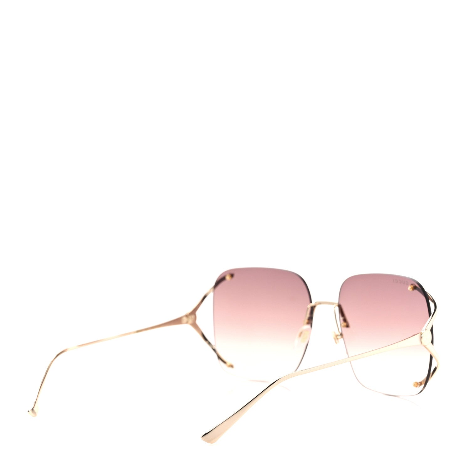 Gucci Metal Oversized Sunglasses GG0646S Gold Brown 4 of 8