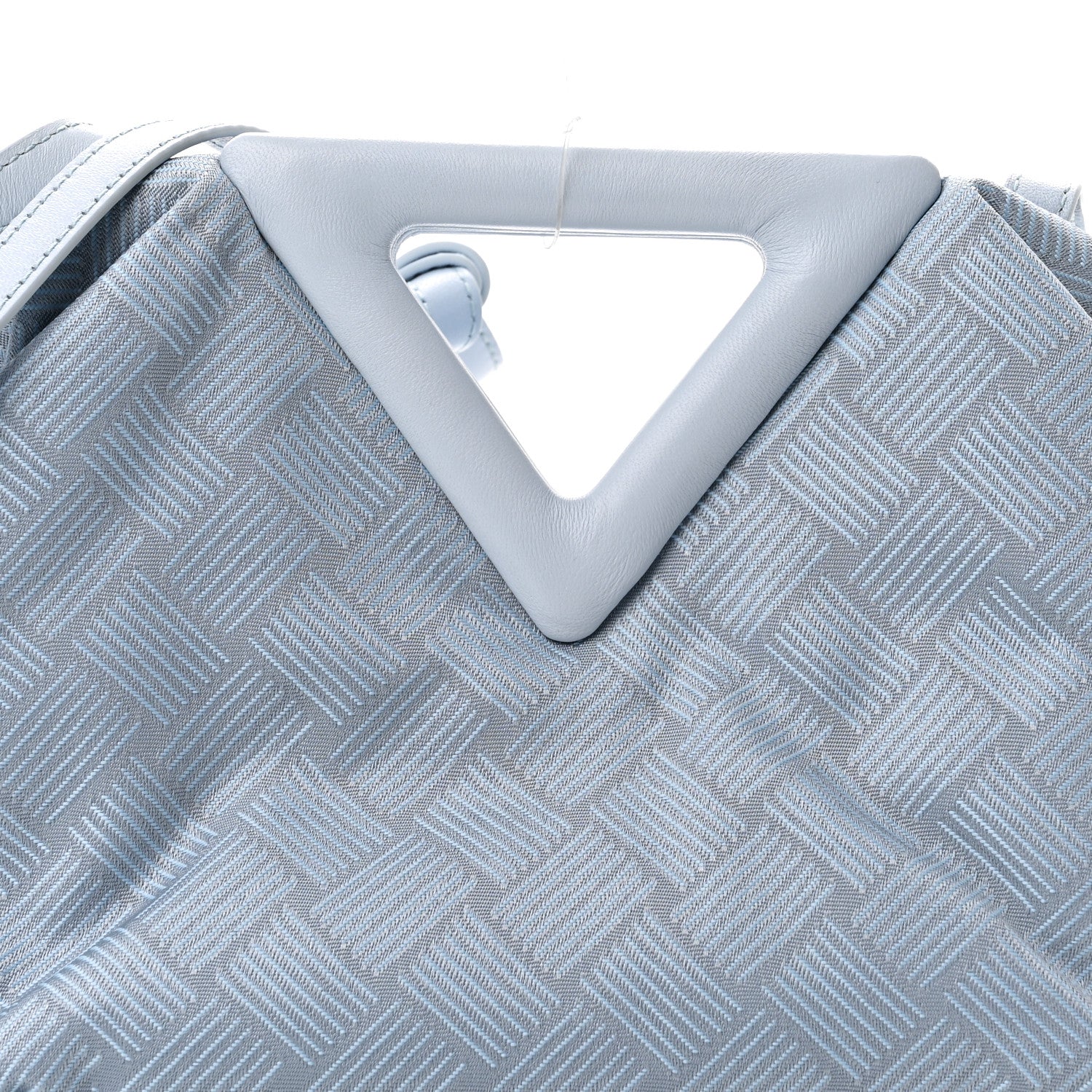 Bottega Veneta Fabric Intrecciato Small The Point Triangle Bag Light Blue 8 of 10
