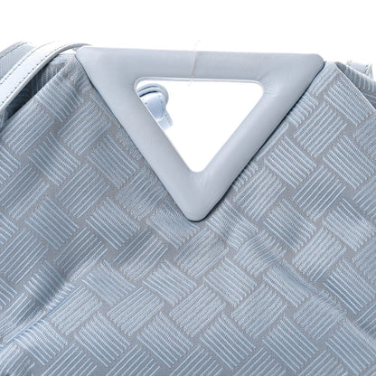 Bottega Veneta Fabric Intrecciato Small The Point Triangle Bag Light Blue 8 of 10