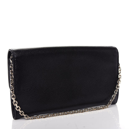 Christian Dior Grained Calfskin Mania Rendez-Vous Chain Wallet Black 3 of 9