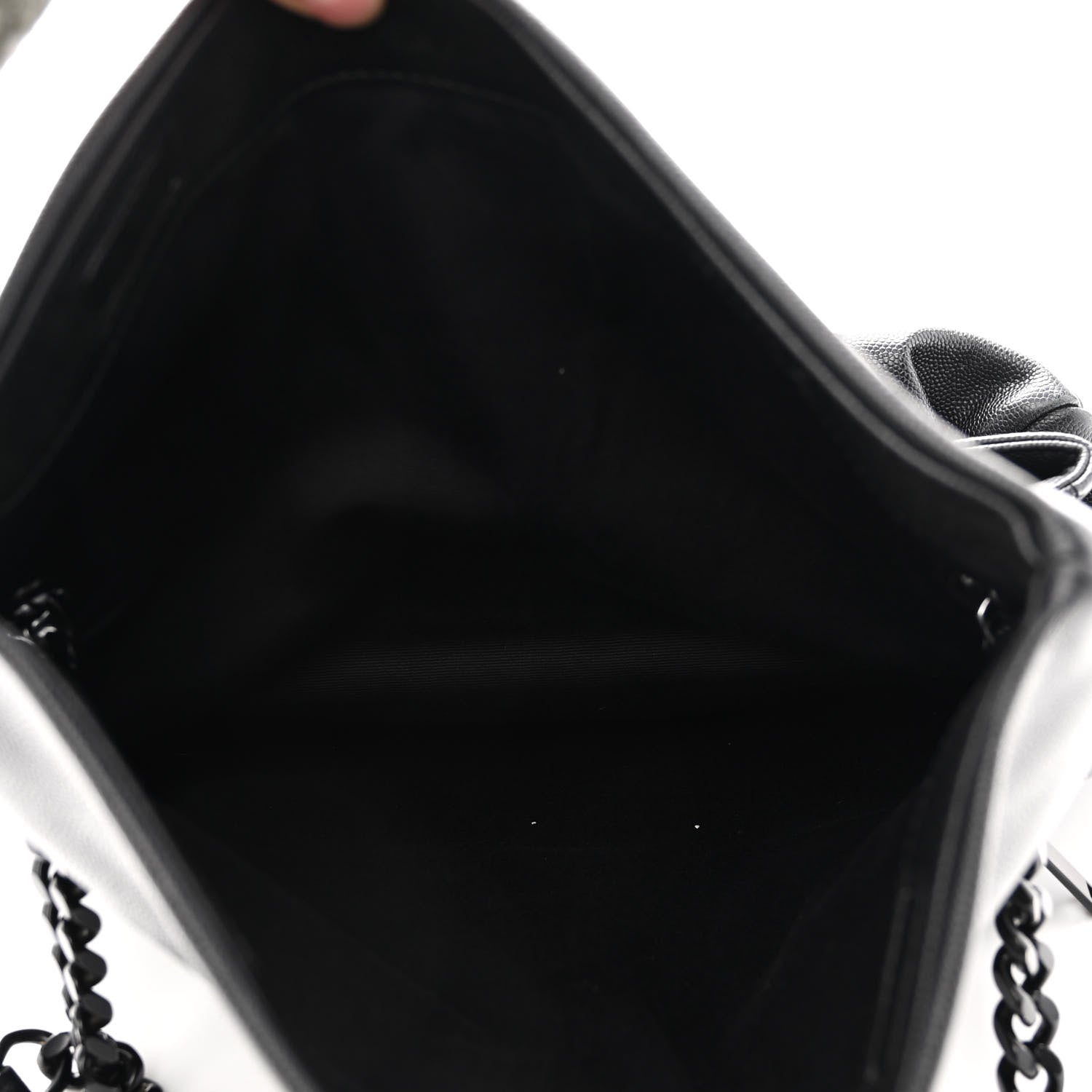 Saint Laurent Grain De Poudre Medium West Hollywood Monogram Fold-Over Black 5 of 10