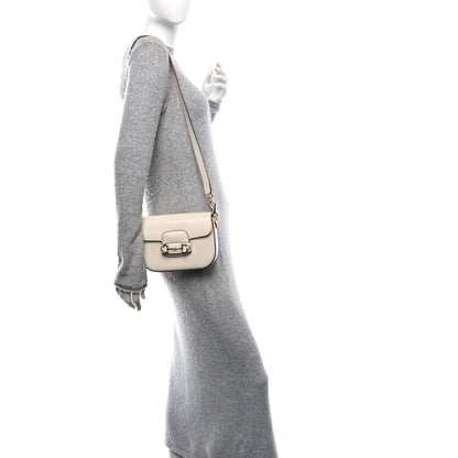 Gucci Azalea Calfskin Web Mini Horsebit 1955 Shoulder Bag Mystic White 2 of 11