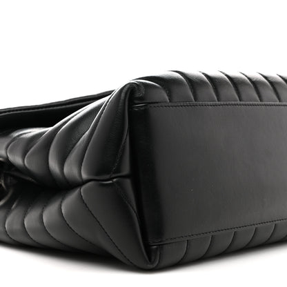 Saint Laurent Calfskin Y Quilted Monogram Medium Loulou Chain Satchel Black 9 of 11
