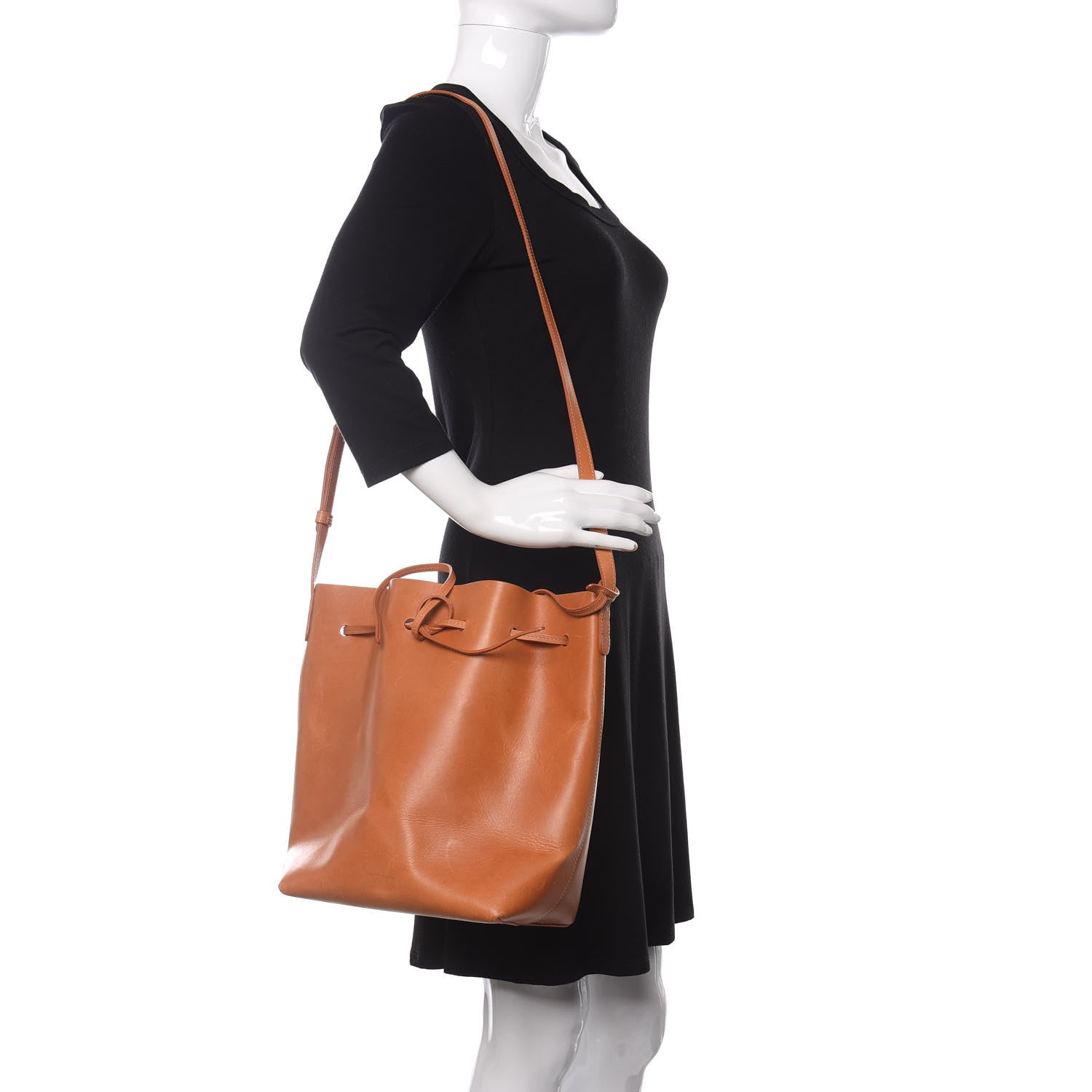 Mansur Gavriel Vegetable Tanned Calfskin Bucket Bag Cammello Rosa 2 of 8