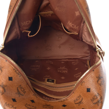 MCM Visetos Studded Medium Dual Stark Backpack Cognac 5 of 10