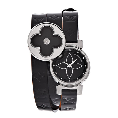 Louis Vuitton Stainless Steel Vernis 22mm Tambour Bijou Secret Quartz Watch Black 1 of 11