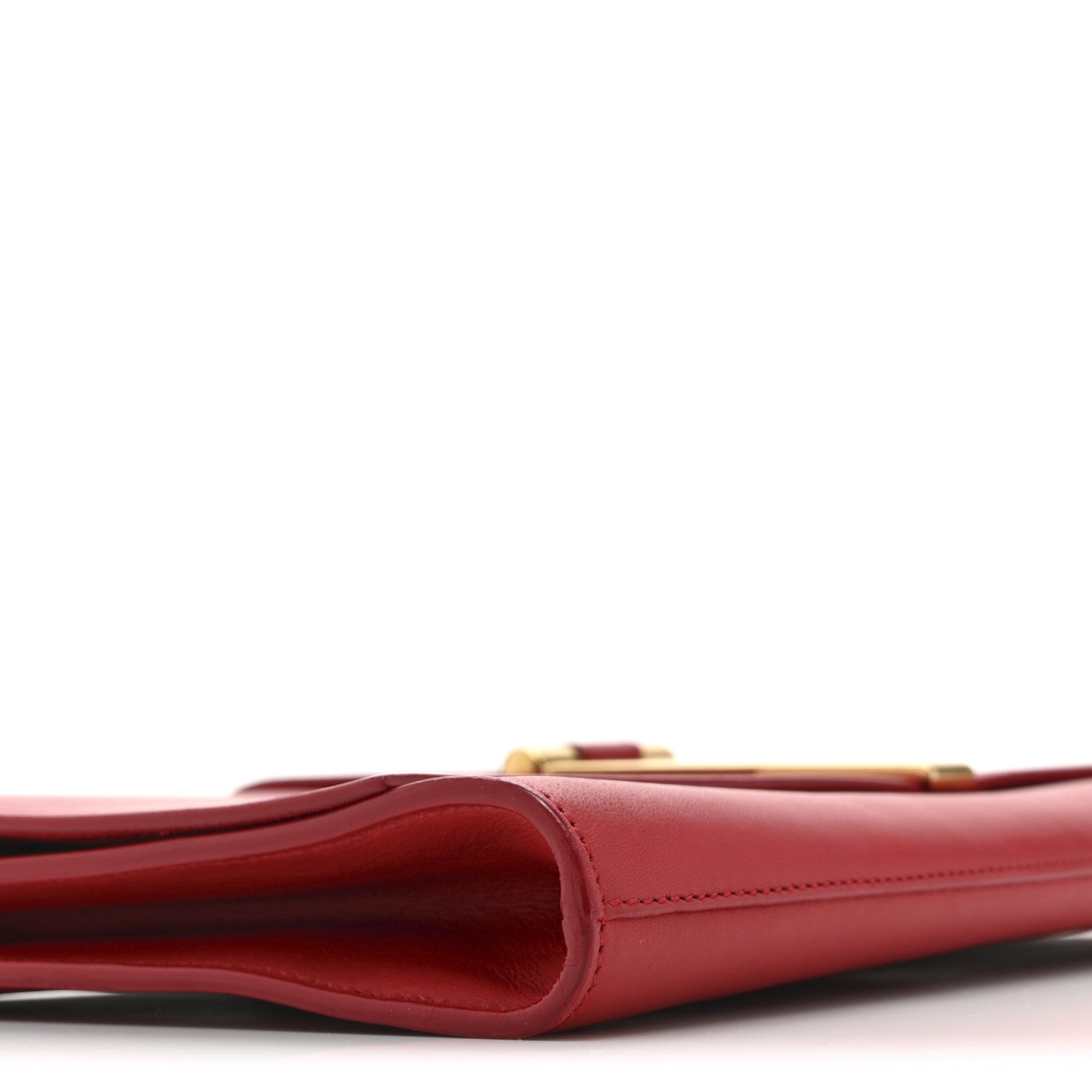 Saint Laurent Calfskin Classic Y Ligne Clutch Red 8 of 9