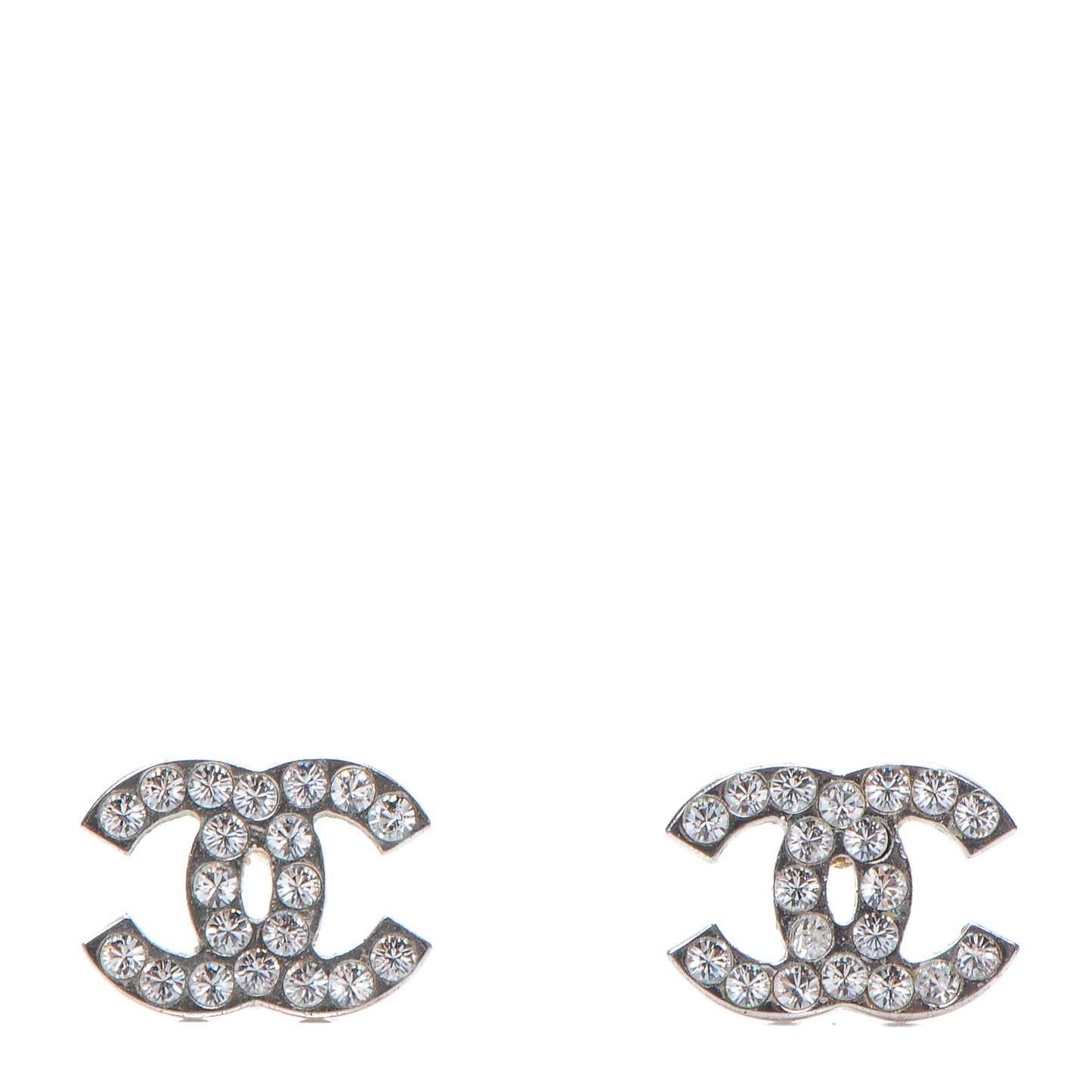 Crystal Timeless CC Earrings Silver