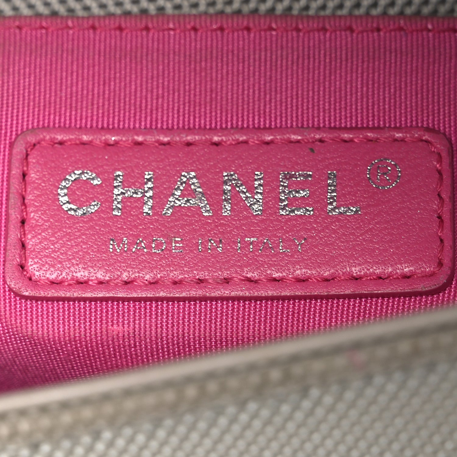 Chanel Canvas Quilted Medium Fluo Boy Flap Dark Grey Fuchsia Green 6 of 18