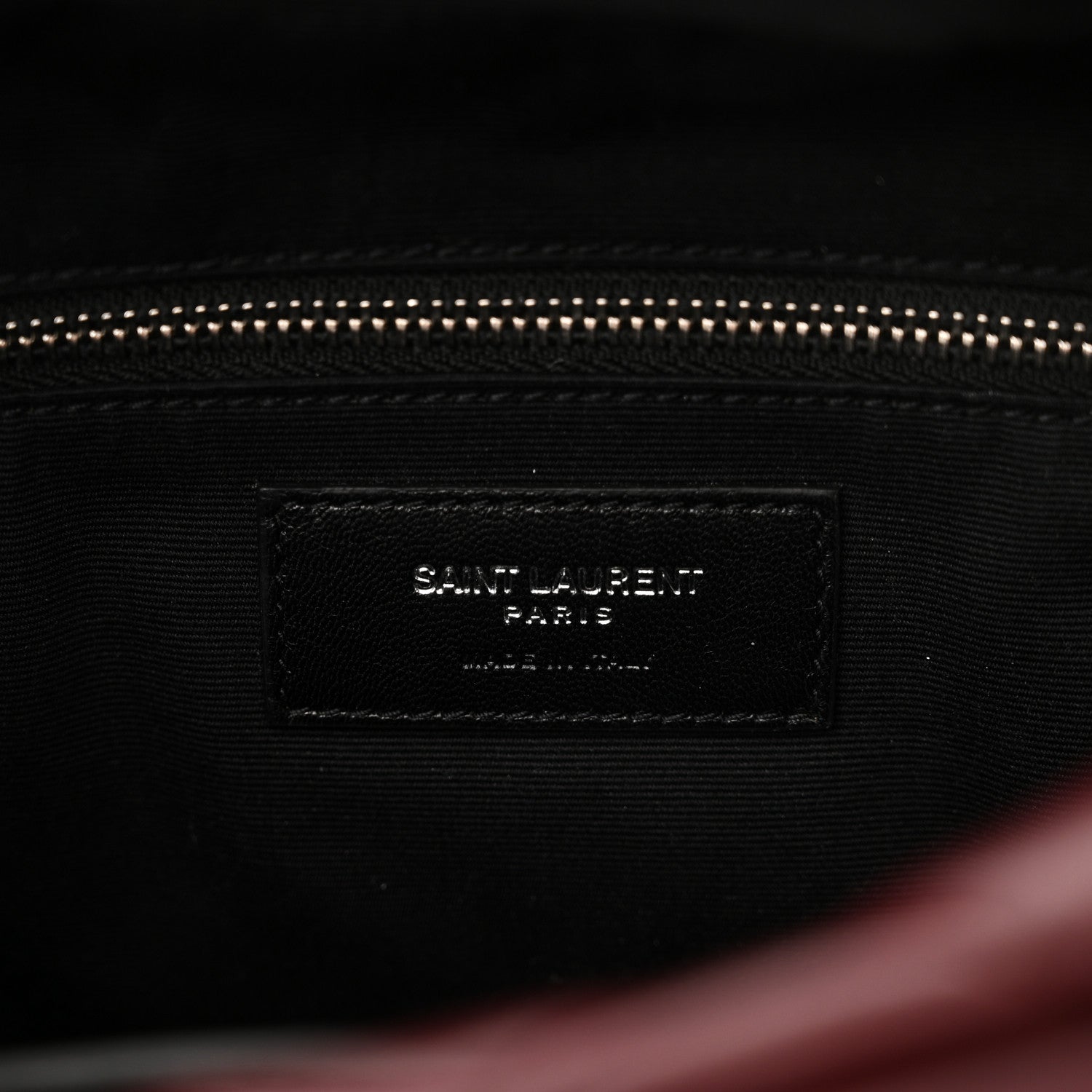 Saint Laurent Calfskin Y Quilted Monogram Small Loulou Bowling Bag Rouge Legion 6 of 10