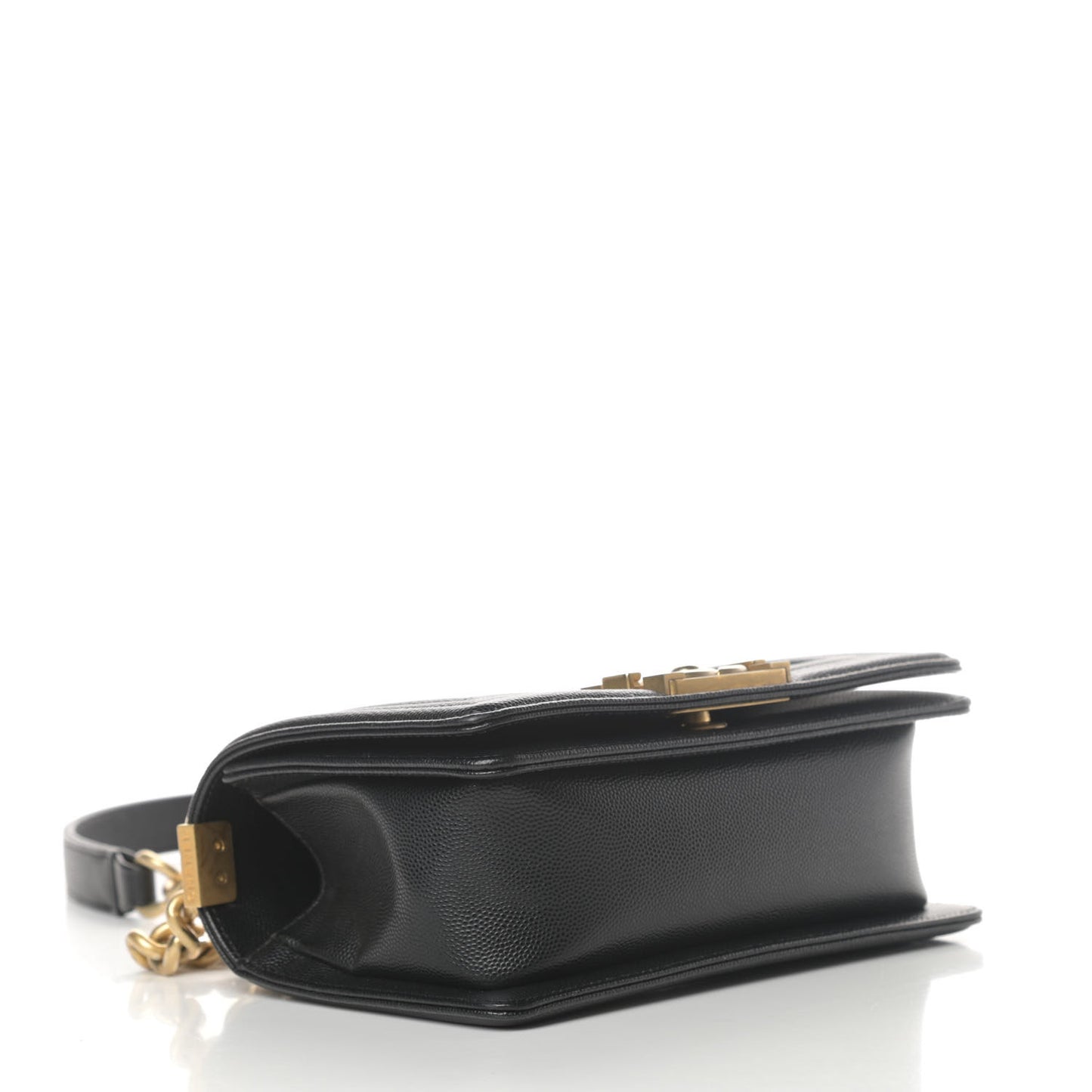 Caviar Quilted Small Boy Flap Black