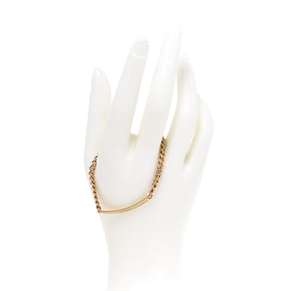 Saint Laurent Metal ID Plaque Bracelet S Gold 2 of 4