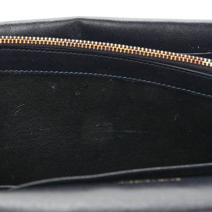 Saint Laurent Smooth Calfskin Monogram Sulpice Chain Wallet Navy 12 of 17