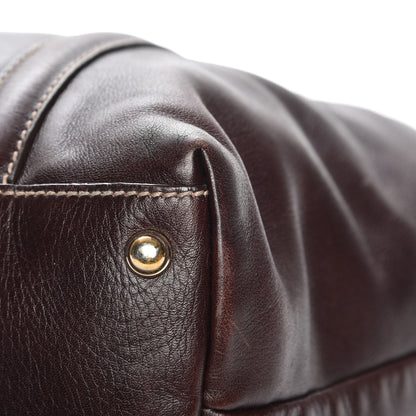 Gucci Calfskin Medium Britt Tote Dark Brown 12 of 12