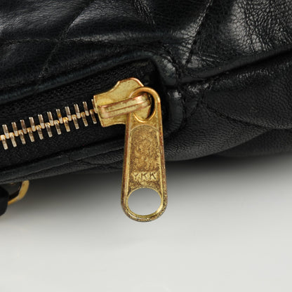 Chanel Lambskin Quilted Shoulder Bag Black 10 of 14