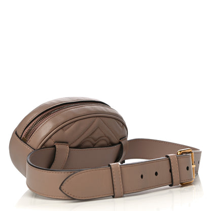 Gucci Calfskin Matelasse GG Marmont Belt Bag 75 30 Porcelain Rose 3 of 16