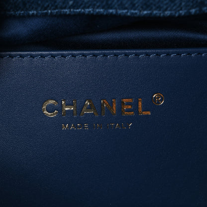 Chanel Washed Denim Quilted Small Chanel 25 Handbag Blue 6 of 11