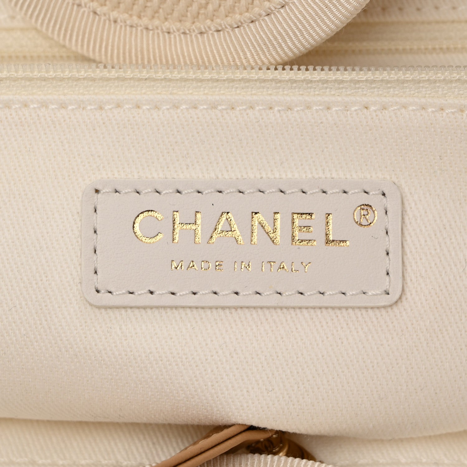 Chanel Canvas Pearl Medium Deauville Tote Ecru Beige 6 of 10