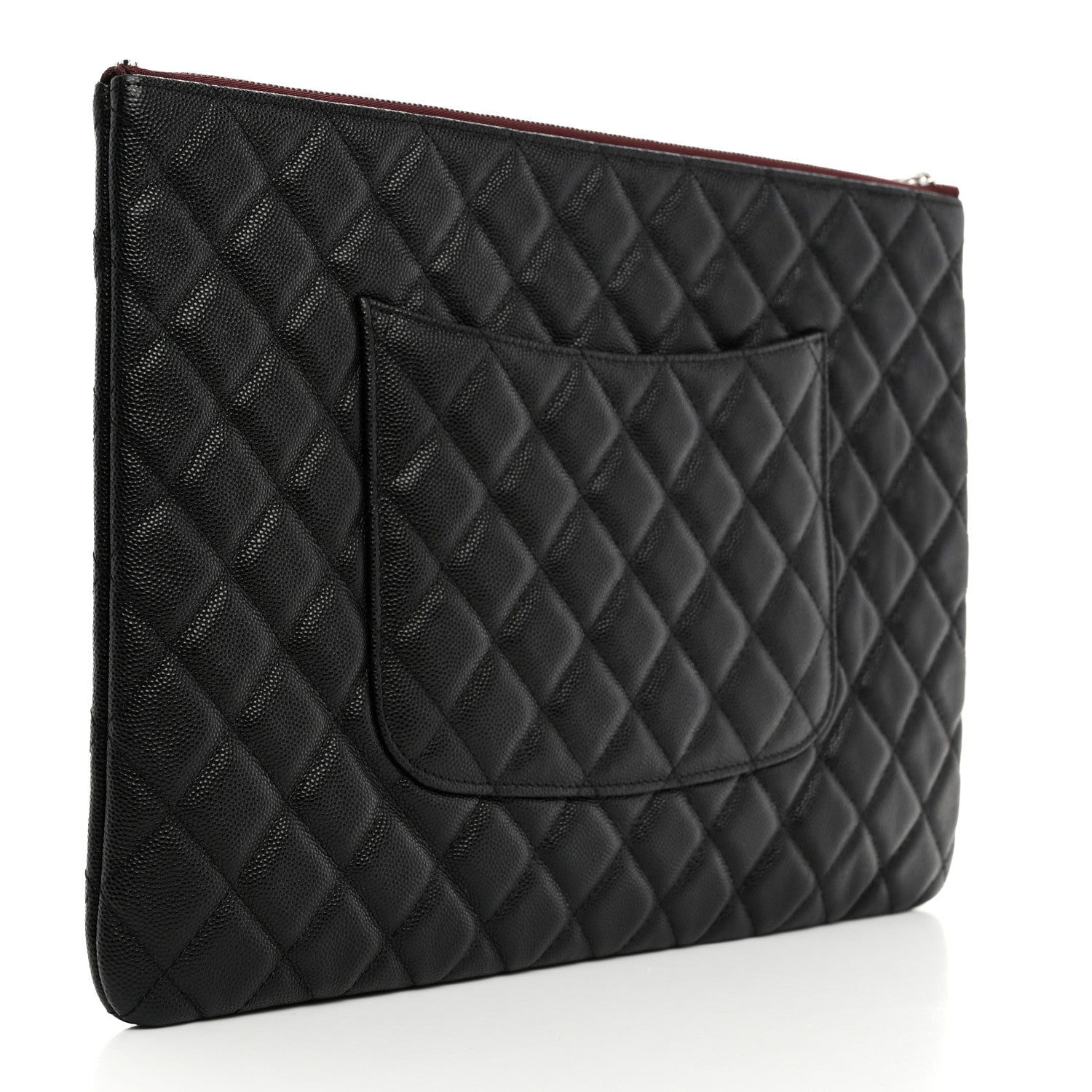 Chanel Caviar Quilted Large Cosmetic Case Black 3 of 8