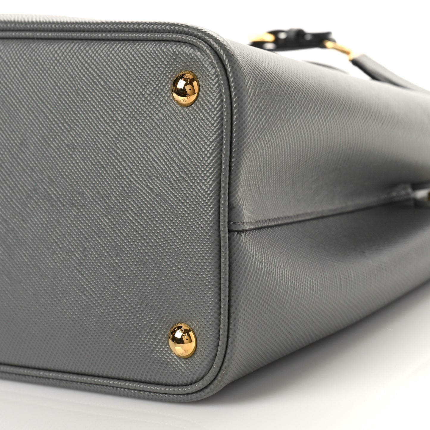 Saffiano Cuir Small Double Bag Ardesia Black