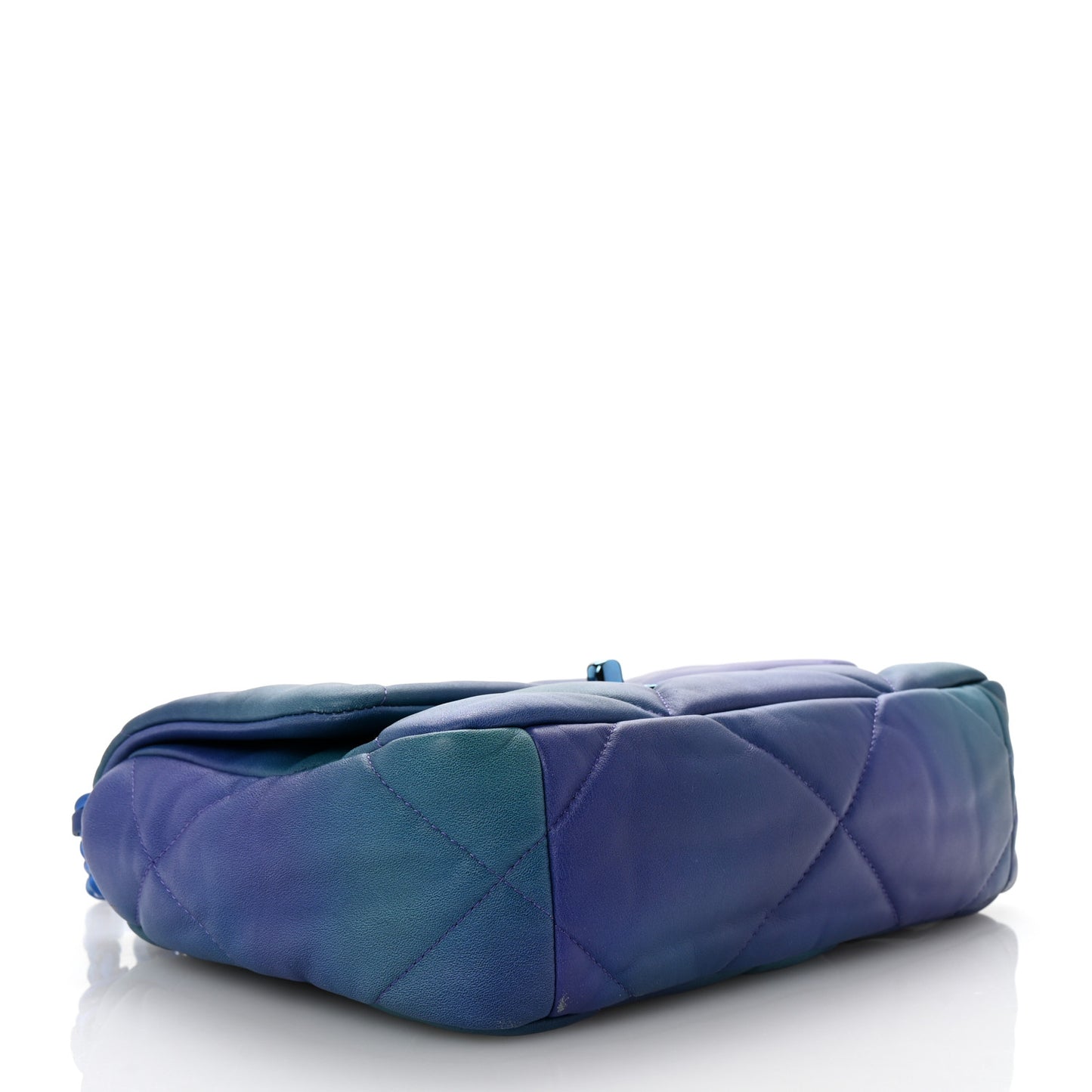 Tie Dye Calfskin Quilted Medium Chanel 19 Flap Blue Purple