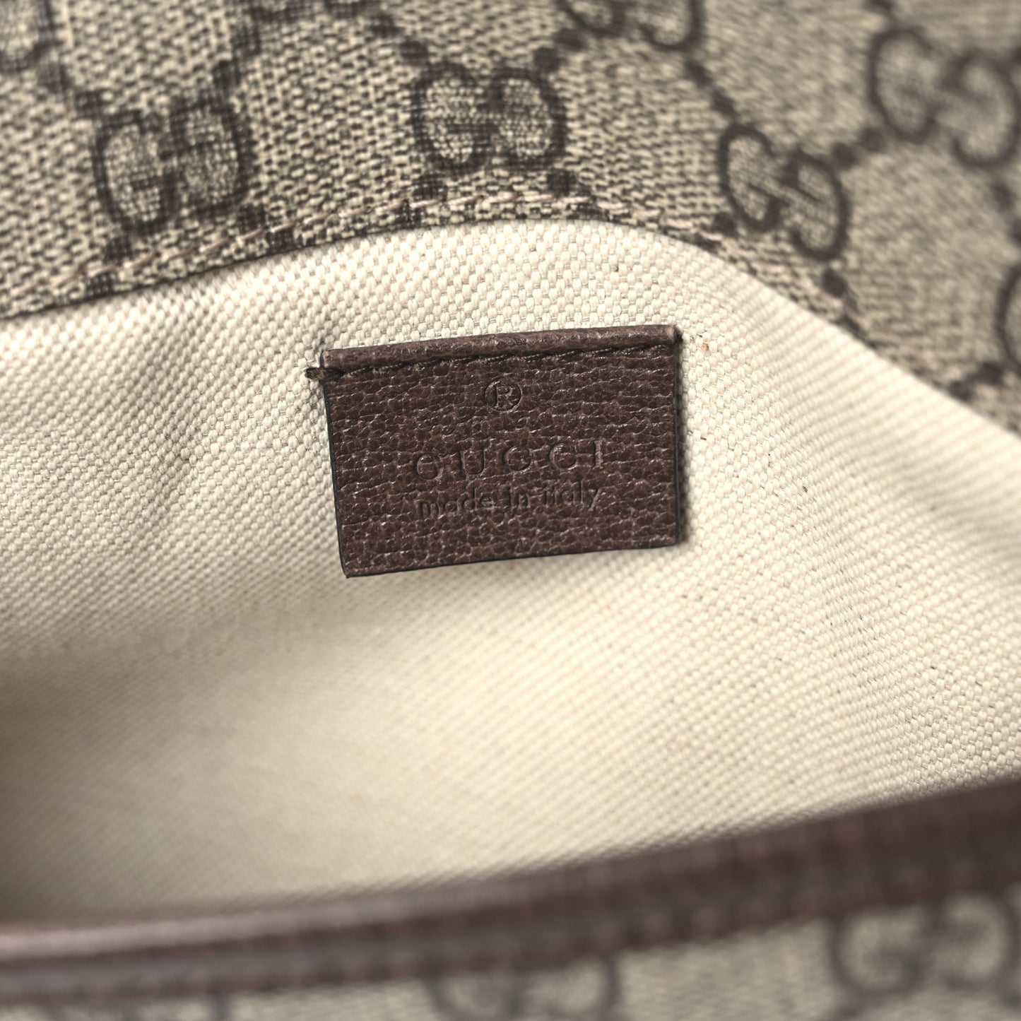 GG Supreme Monogram Neo Vintage Web Belt Bag Brown