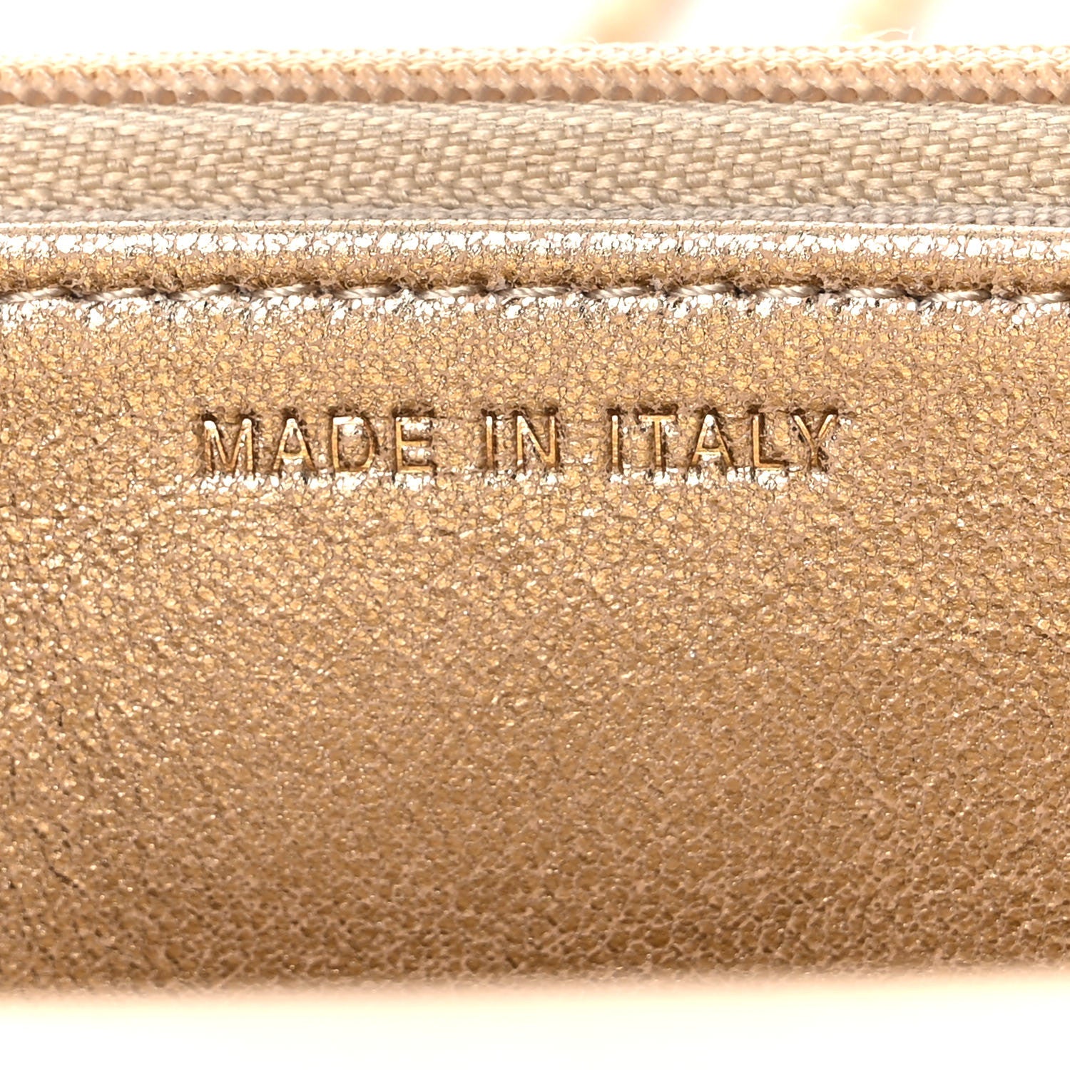 Chanel Metallic Lambskin Quilted Wallet On Chain WOC Gold 7 of 10