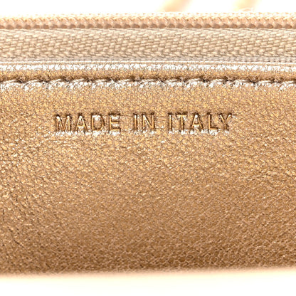 Chanel Metallic Lambskin Quilted Wallet On Chain WOC Gold 7 of 10
