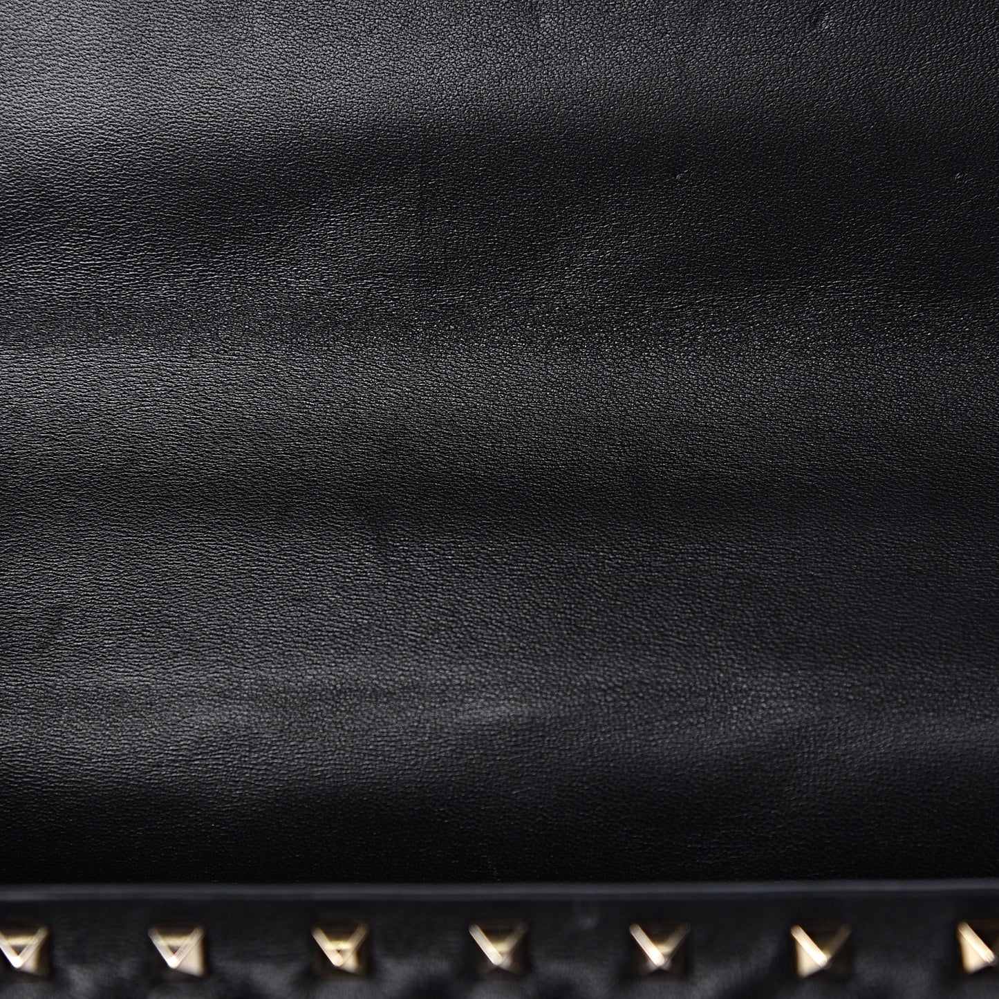 Lambskin VLTN Print Medium Rockstud Spike Shoulder Bag Black