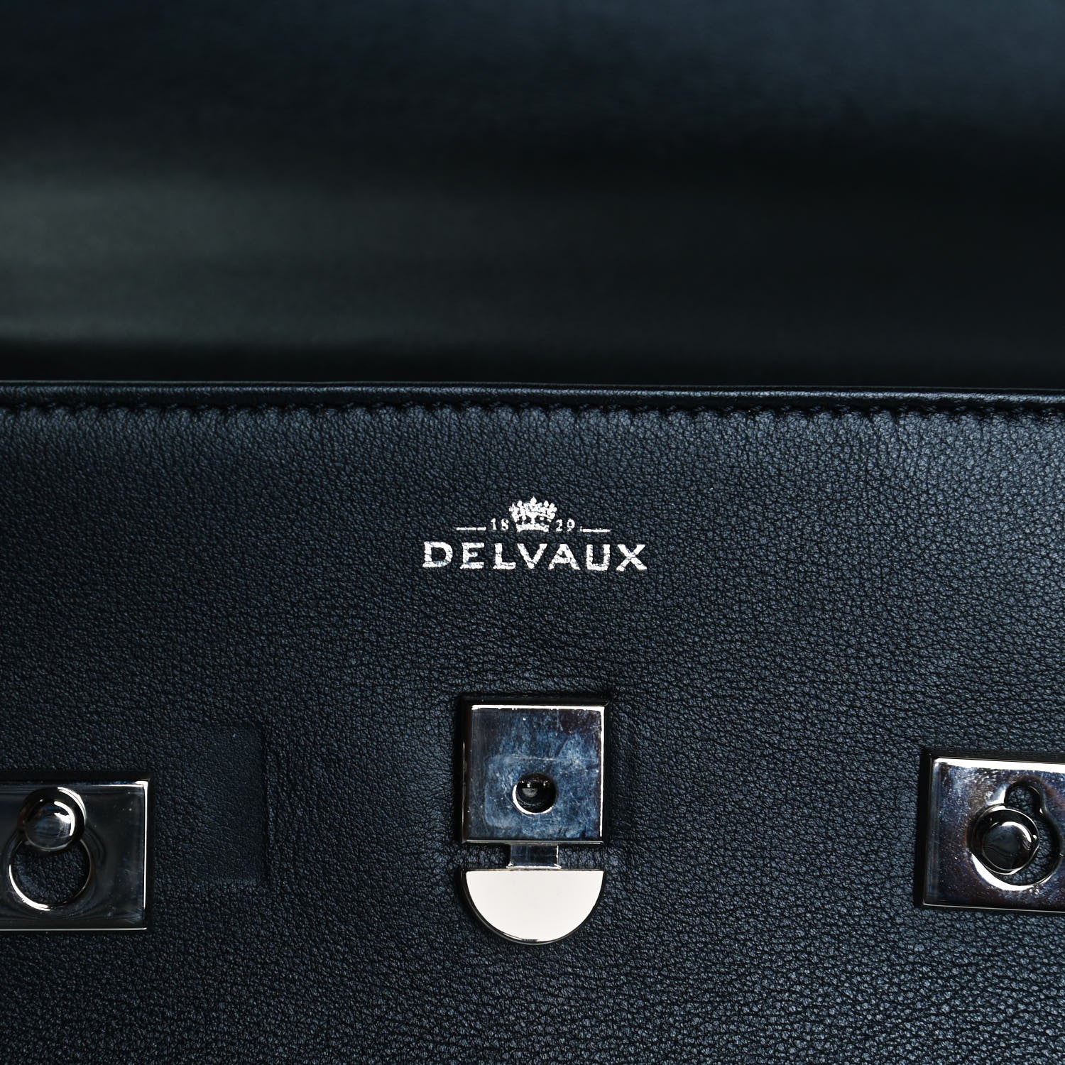 Delvaux Smooth Calfskin Mini Tempete Satchel Black 6 of 13
