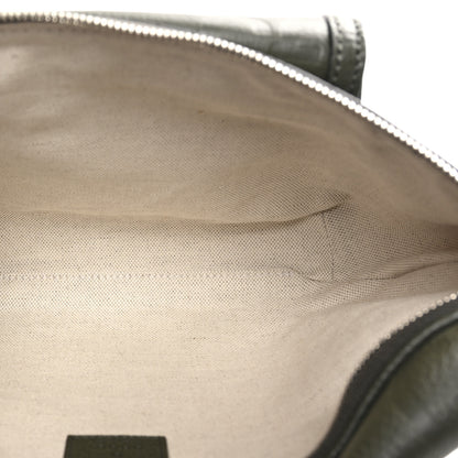 Gucci Piuma Calfskin Jumbo GG Embossed Pocket Belt Bag Dark Vintage Olive 5 of 10