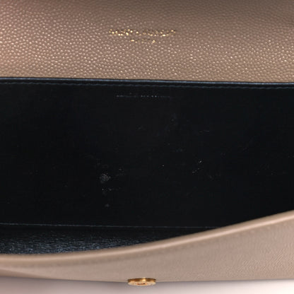 Saint Laurent Grain De Poudre Monogram Uptown Chain Wallet Dark Beige 12 of 13